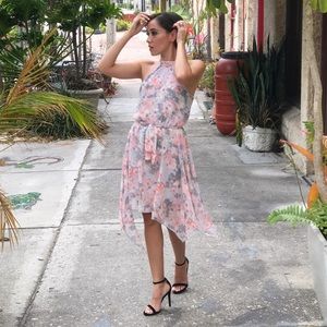 Floral Asymmetrical Dress